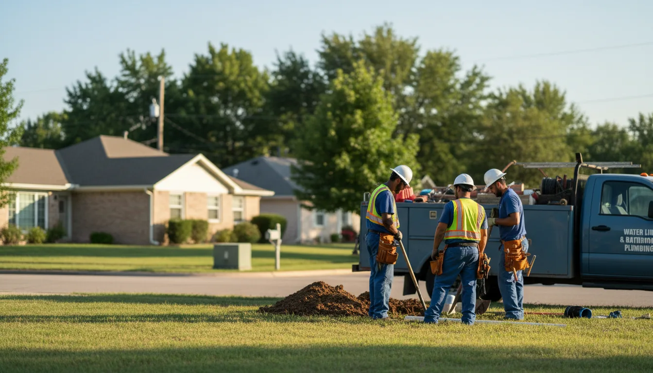 Residential water line and bathroom plumbing service in Sterling, CT
